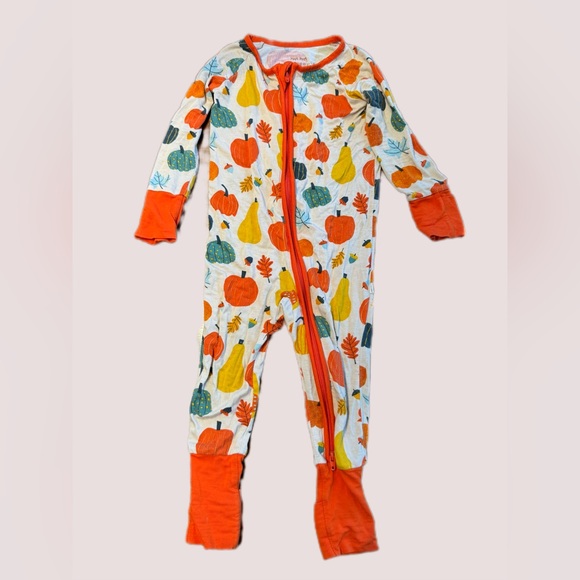 Little Sleepies Autumn harvest 6-12 month onesie - Picture 1 of 7